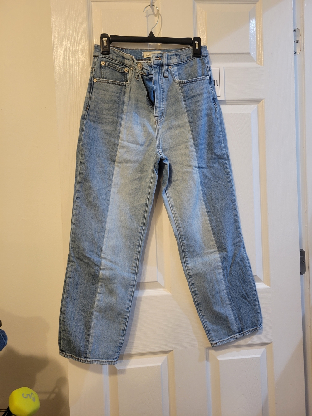 Madewell Two-Tone Light Straight Jeans